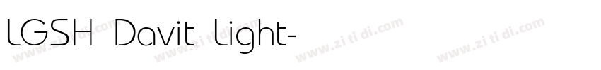 LGSH Davit Light字体转换